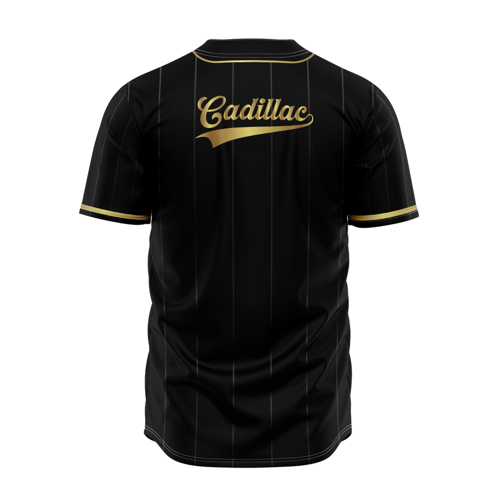 Beisbolera Cadillac Negra y Dorada