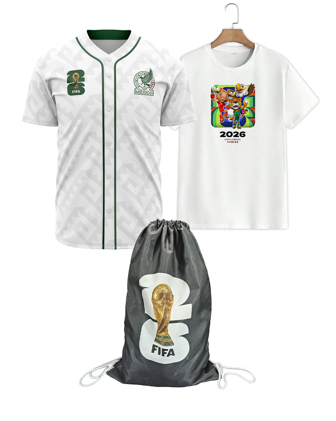 Kit Mundialista 3 (Beisbolera + Playera + Morral)