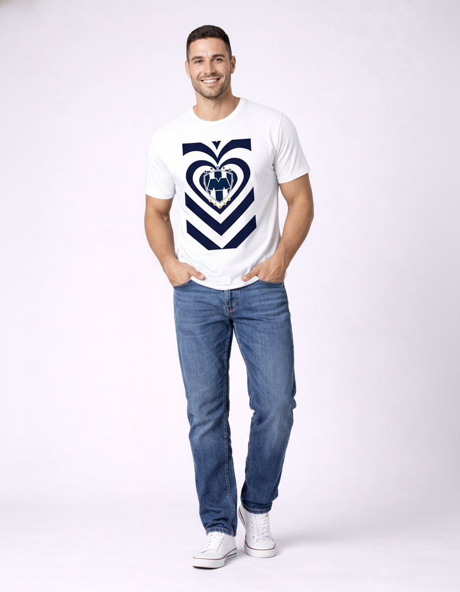 Playera Monterrey Rayados algodón 4