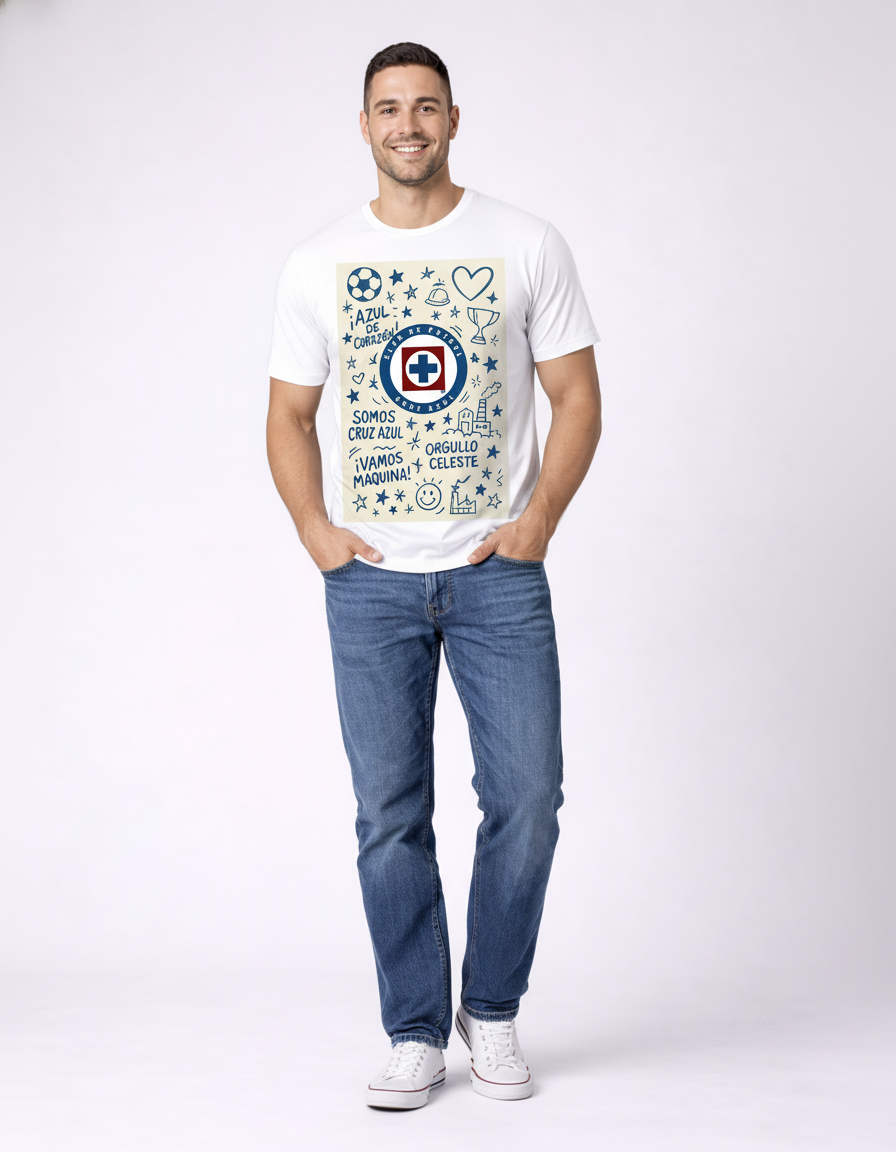 Playera Cruz Azul algodón 3