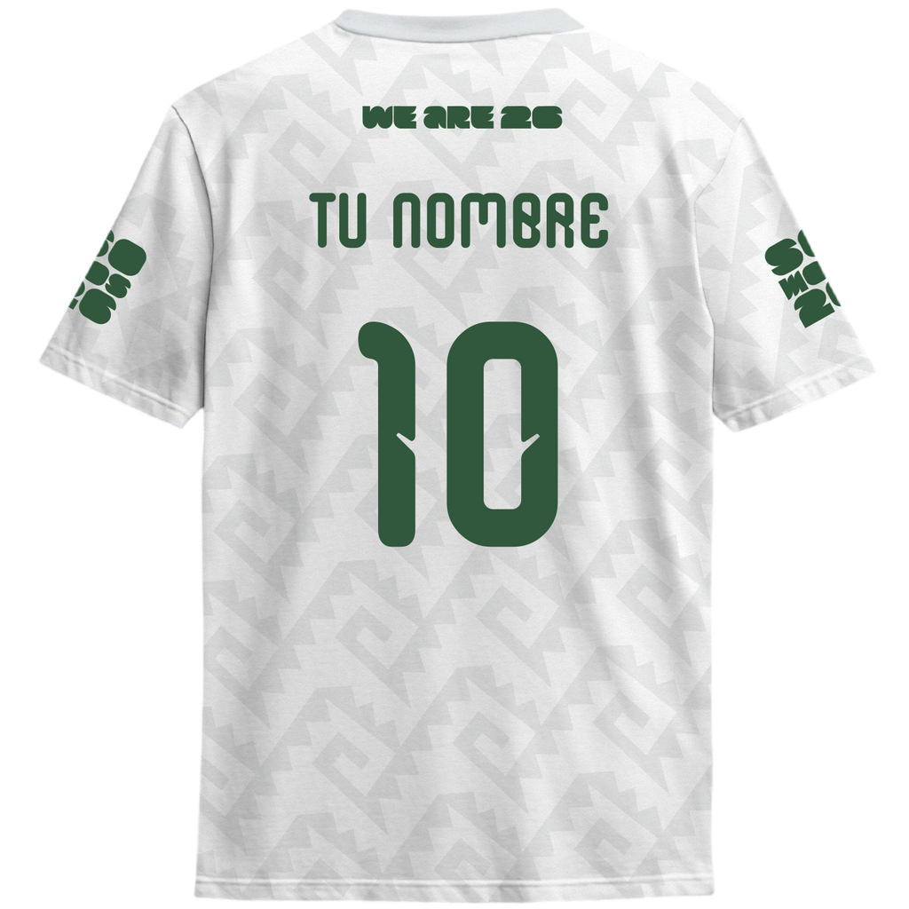 Playera México Mundial Visitante (con tu nombre y numero)