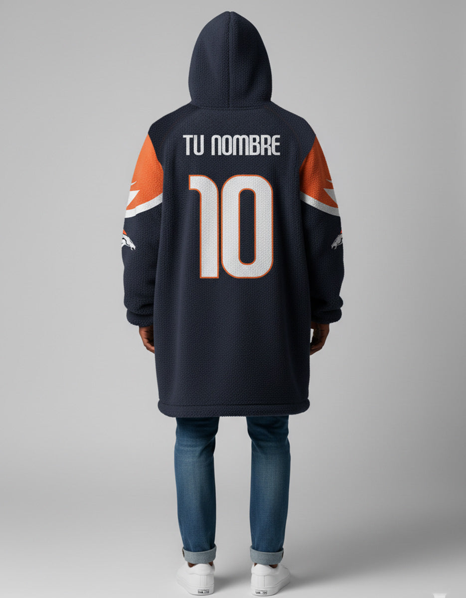 Sudaderota NFL Broncos Azul PERSONALIZADA