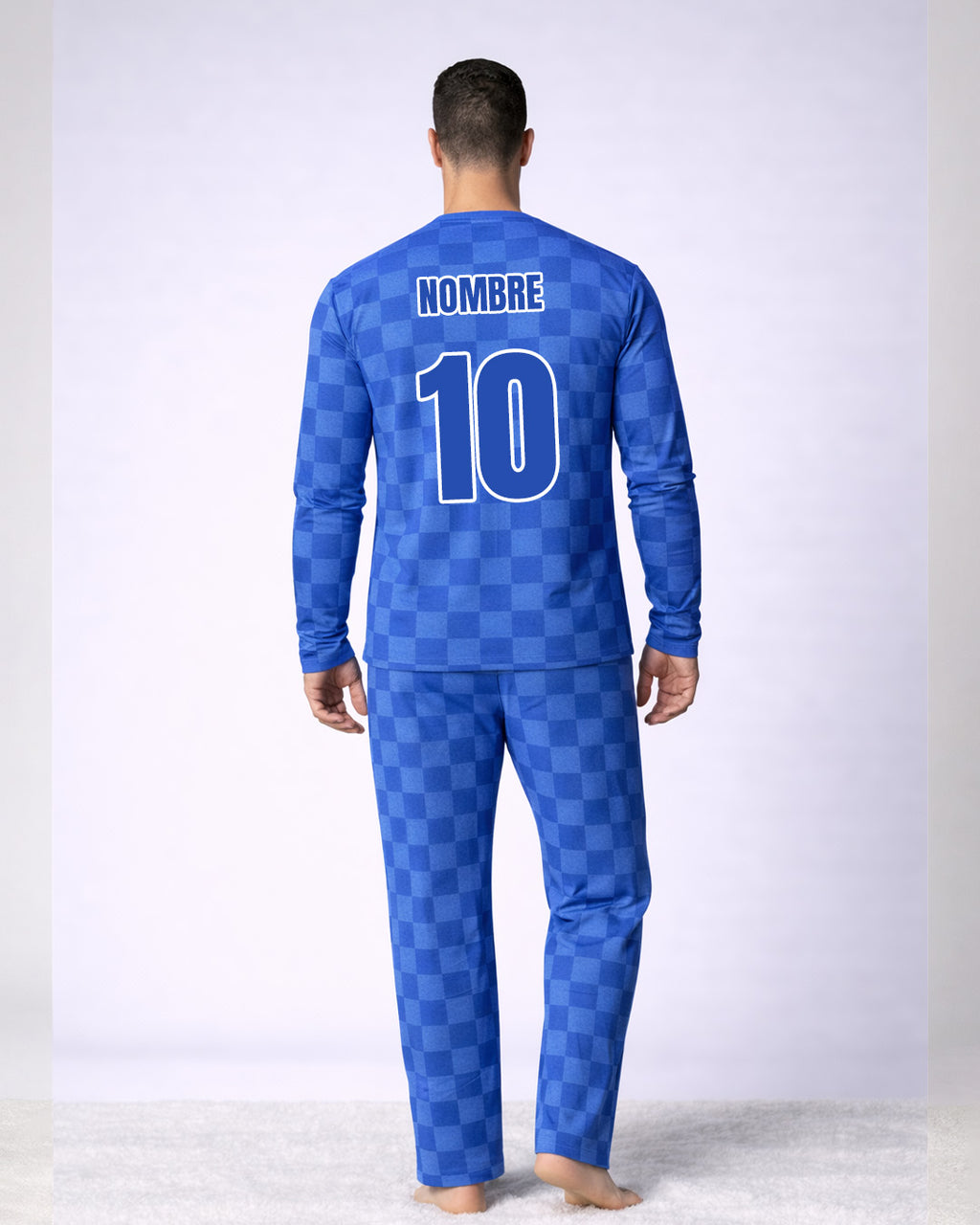 Pijama Cruz Azul textura azul